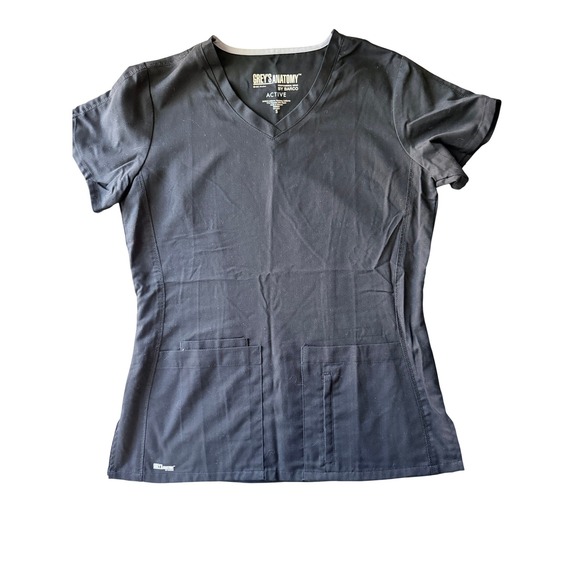 Grey's Anatomy by Barco Other - Greys Anatomy Active by Barco Womens Scrub Top Black V-Neck Size S 41407